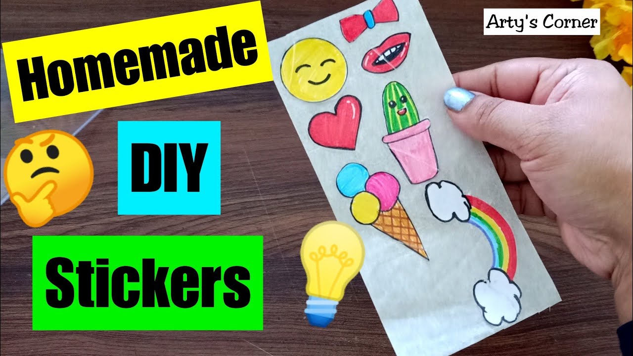 DIY Homemade Stickers Drawing How To Draw Cute Stickers At ...