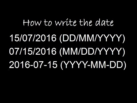How to write the date