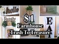 $1 Farmhouse Trash To Treasure Makeover | Thrifted Home Decor | Shutter Ideas | Dollar Tree DIY