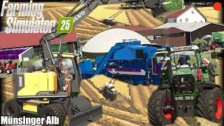 Münsinger Alb: Making clover silage bales with GOWEIL and Volvo excavator | FS 25 | E2