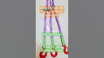 Sling cáp vải cẩu hàng 3 chân #jumpo #lifting #container #lưới #sling #capbe