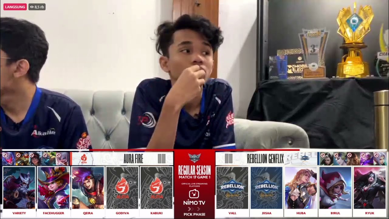 AURA FIRE vs REBELLION GENFLIX GAME 1 MPL ID SEASON 8 WEEK 3 DAY 2