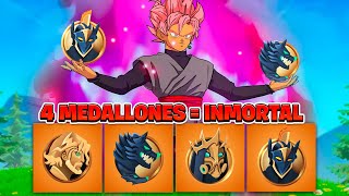 Conseguí TODOS los MEDALLONES de Fortnite en una partida (Modo Goku)