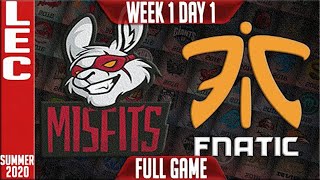 Misfits vs Fnatic | Day 1 Week 1 S10 LEC Summer 2020 | MSF vs FNC W1D1