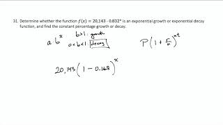 Famous Example Exponential Models and Constant Percentage Change Profile
