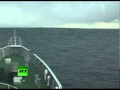 Tsunami Climbing: Incredible video of ship heading into wave in Japan