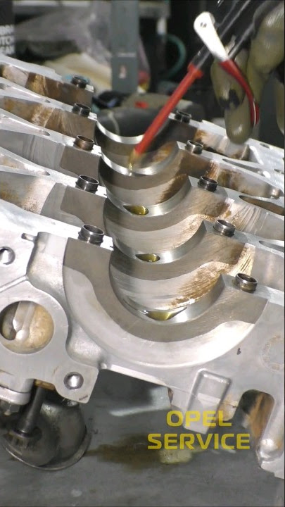 Engine Assembly - Step by Step - Main Bearings and Crankshaft #shorts
