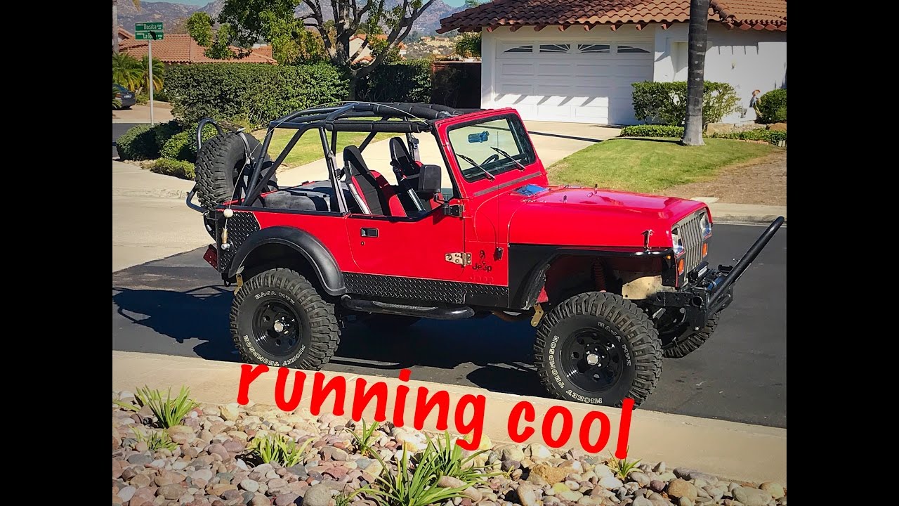 Nic's 1992 Wrangler YJ Gets New Radiator And Electric Cooling Fan! - YouTube