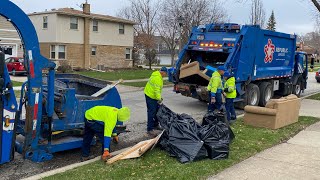 Spring Cleanup 2022: Republic Services Garbage Trucks Packing Bulk
