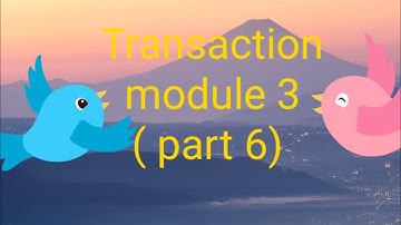 Transactions module 3 (part 6)