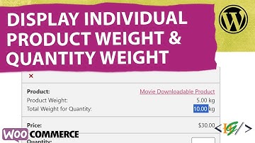 How to Show Each Product Weight with Total Quantity Weight & Order Weight WooCommerce Cart Checkout