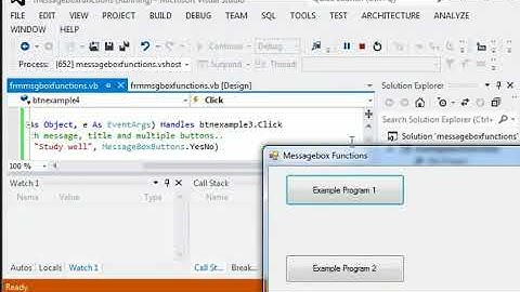 Messagebox function in VB NET