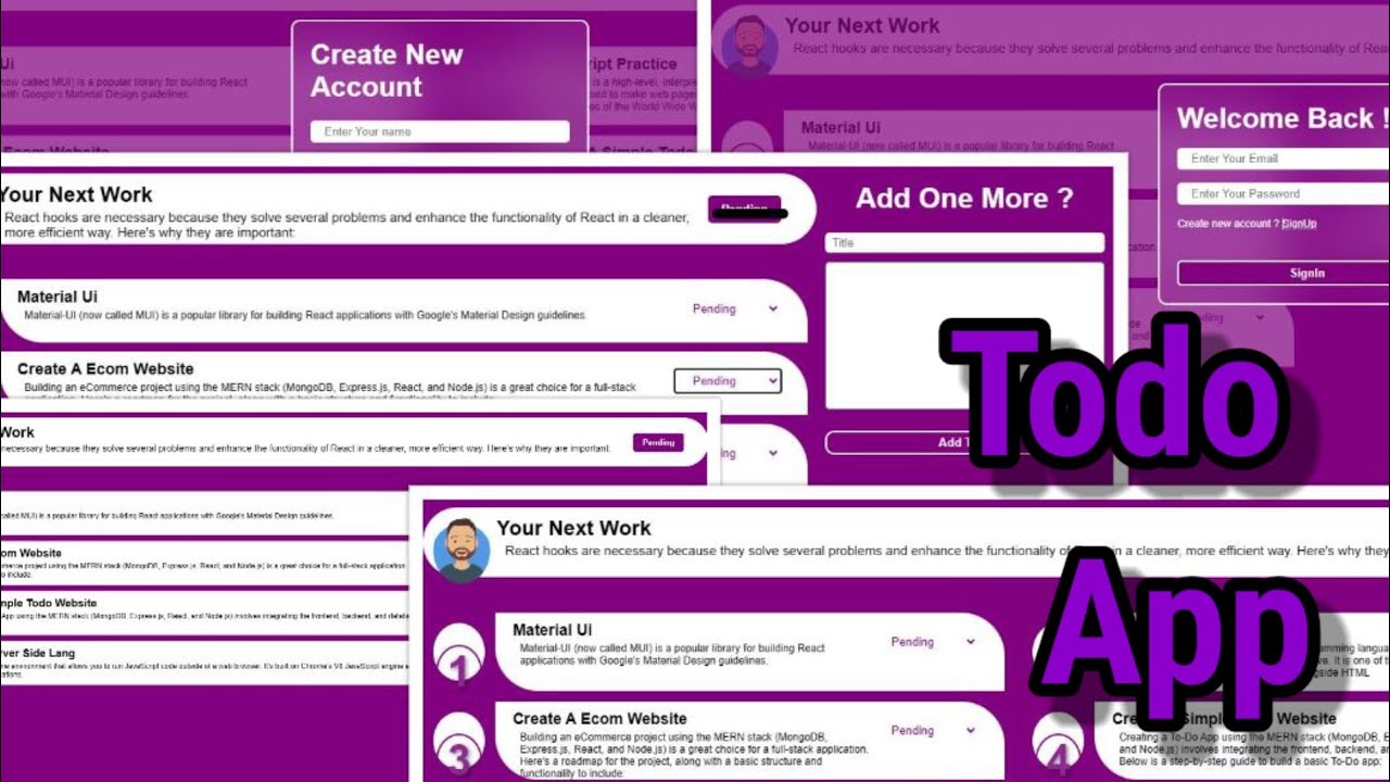 Todo Application Using Mern ⭐ || Best For beginners #coding - YouTube