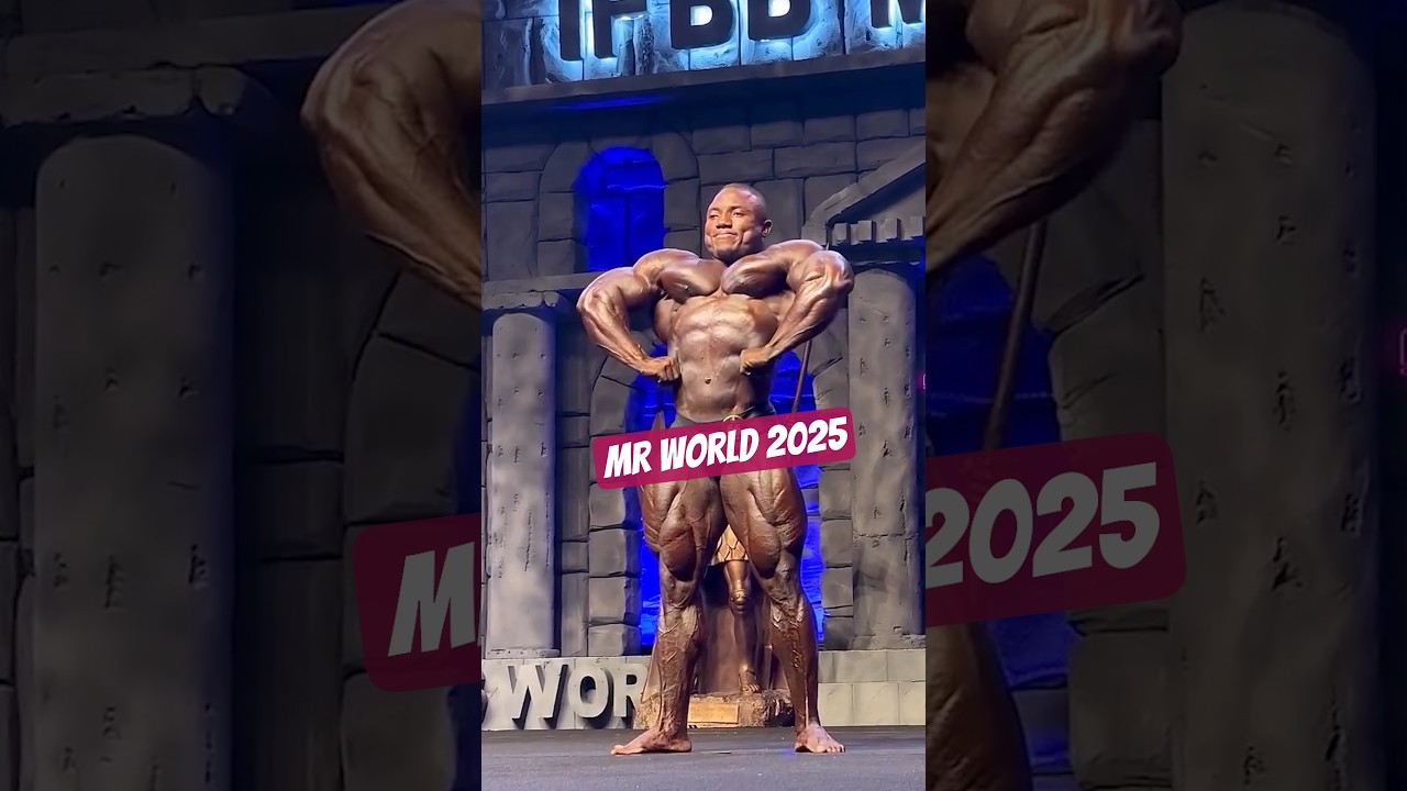This guy belongs in Ifbb Pro league , Dhestiny aka Bodebi Davo wins another mr World title