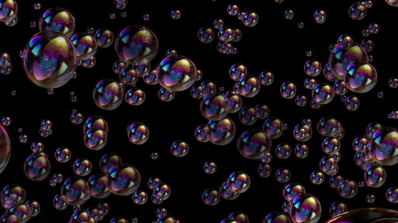 Animated Realistic Bubbles Black Screen Background Video Effect - YouTube