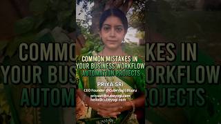 Common mistakes in business workflow automation #zoho #zohocrm #zohopartner #priyasri #cubeyogi