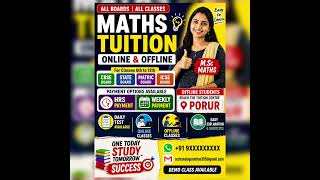 🔥 Maths Tuition | Online & Offline | 1st–12th & B.Sc | All Boards