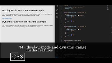 CSS 34 💻 display-mode and dynamic-range media features