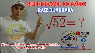 Simplifying roots, square root of 52