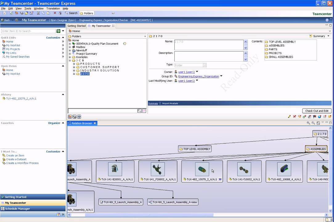 Teamcenter Express Relation browser 1 Szczegóły YouTube