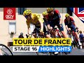 Attacking Into The Pyrenees!  | Tour De France 2022 Stage 16 Highlights