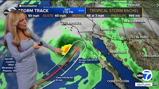 Tropical Storm Rachel bringing coastal flooding, 4-8 ft surf, rain to SoCal