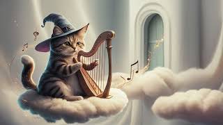 【Relaxing Harp】Castle in the Sky #cat #relax #harp #music