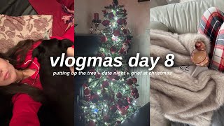 DECORATE WITH ME: tree decorating + grief at christmas + date night grwm + anniversary VLOGMAS DAY 8