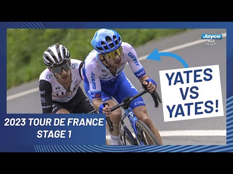 Yates vs Yates! A battle for the ages! | 2023 TOUR DE FRANCE - STAGE 1