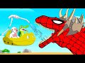 Rescue Tooth DINOSAUR T-REX From CROCOZILLA &amp; KONG: The Battle Against Decay FUNNY| Godzilla Cartoon