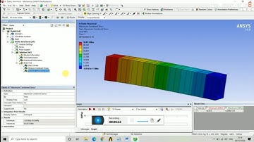 1D beam element subjected to bending load static structural analysis