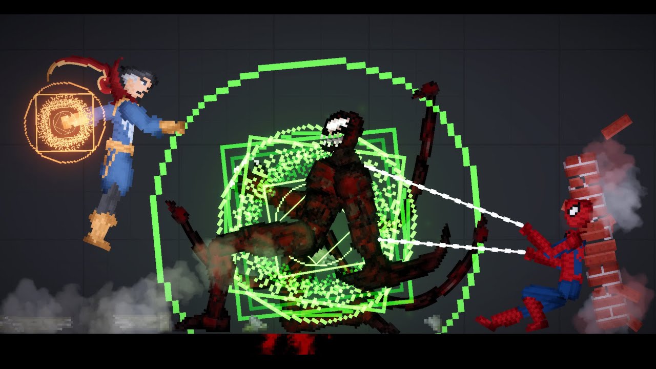 Doctor Strange and Spider-Man VS Carnage in People Playground 