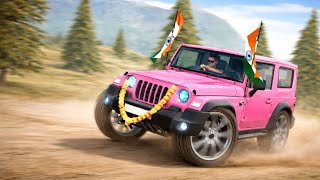 Modified orange Mahindra Thar 4x4 constantly offroad in hills 💀and stuck in valley 🥶#2026 #offroad.