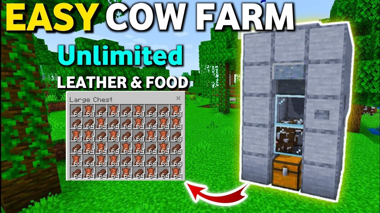 Leather Farm Minecraft Java UNLIMITED FOOD+LEATHER FARM IN MINECRAFT #MINECRAFTVIDEO - YouTube
