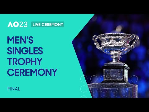 Live | men's singles champion trophy ceremony and tour | australian open 2023
