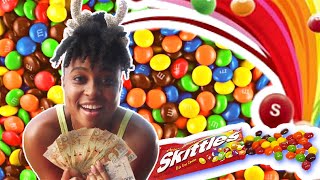 First to Find the Skittle in M\&M Bucket Wins $1,000 - IMPOSSIBLE CHALLENGE 🌈