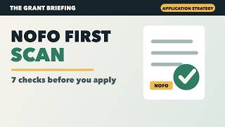 NOFO First Scan: 7 Checks Before Your Nonprofit Applies
