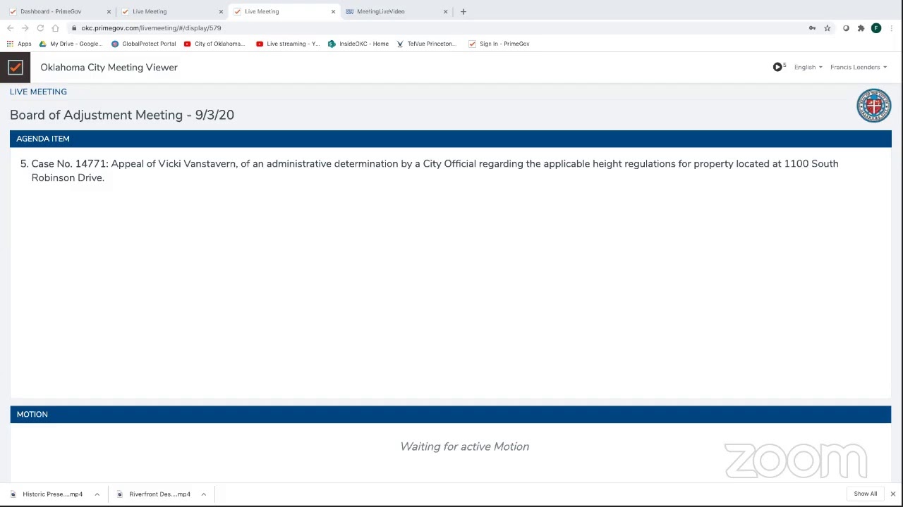 Oklahoma City Board of Adjustment Meeting September 3, 2020 YouTube