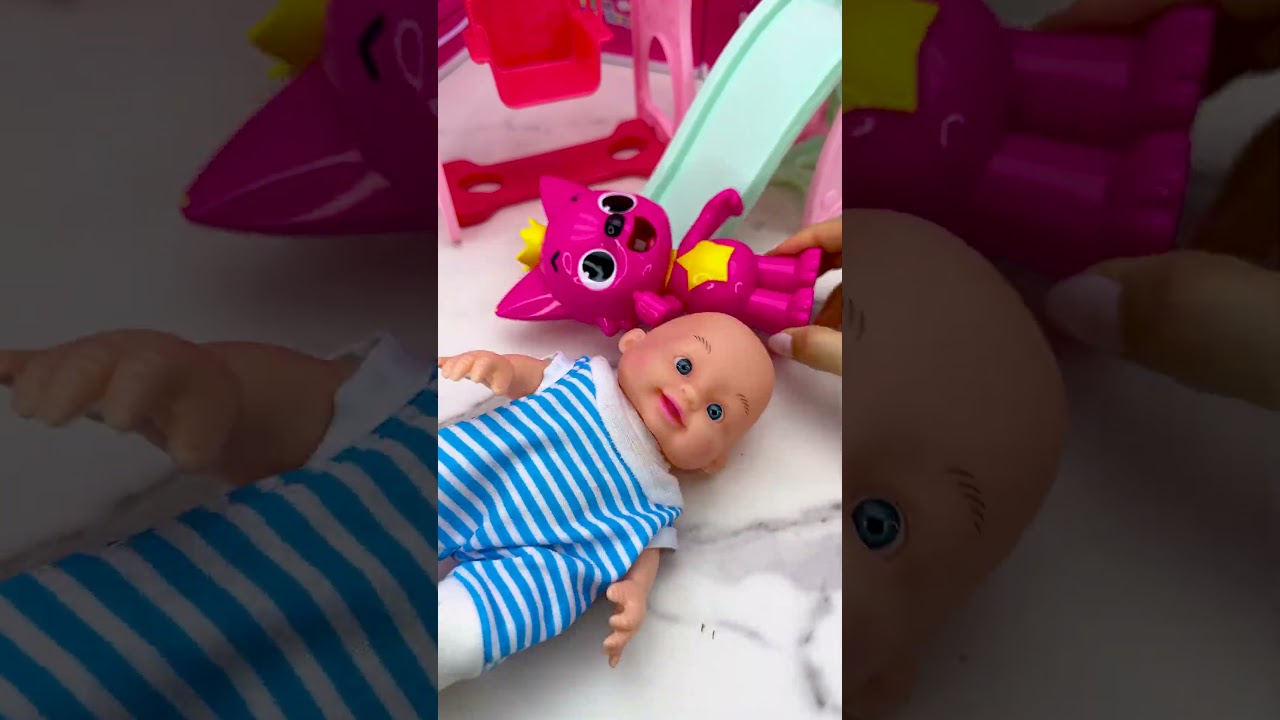 Satisfying With Unboxing Doll Swing and Slide Toys, ASMR Video 