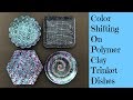 Polymer Clay Tutorial Trinket Dishes Ring Coin Holder Decorated With Dragonfly Glaze
