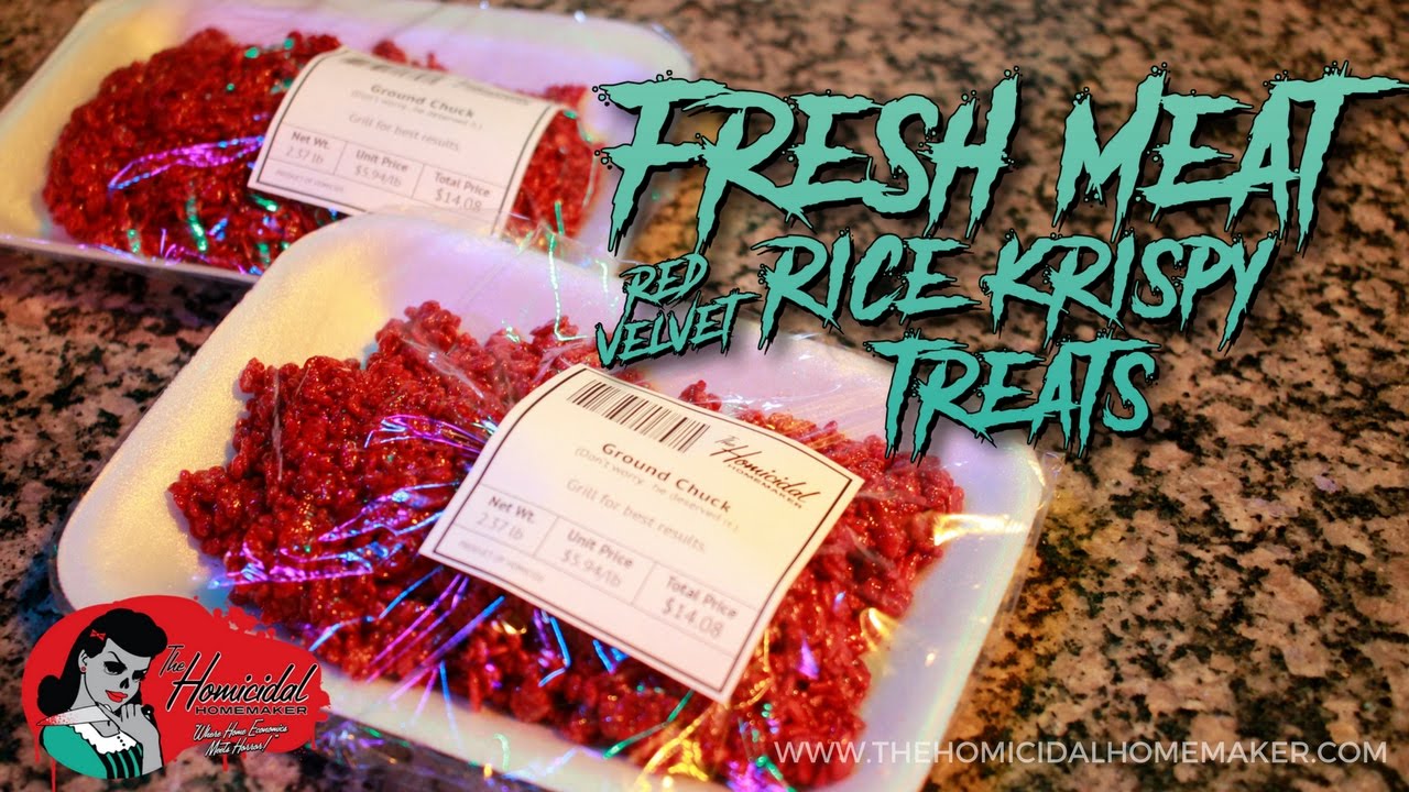 "Fresh Raw Meat" Red Velvet Rice Krispy Treats YouTube
