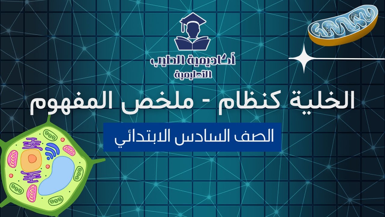 ملخص المفهوم الاول (الخلية كنظام) - علوم الصف السادس الابتدائي