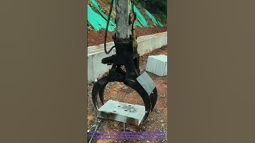 Excavator Grapple: Precise Placement of Precast Concrete Slabs