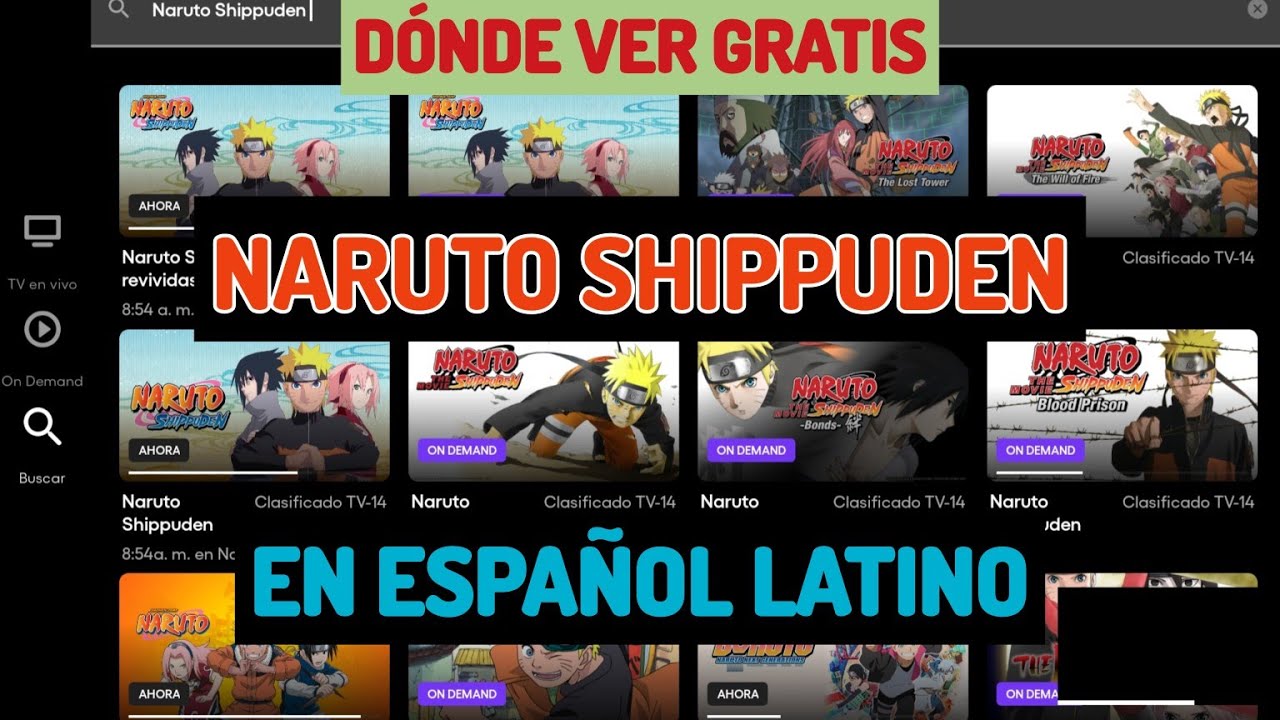 DONDE VER GRATIS NARUTO SHIPPUDEN EN ESPAÑOL LATINO - 100% LEGAL 2025
