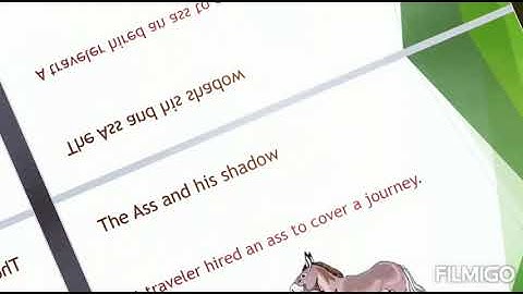 The Ass and his shadow/ English story with a moral lesson
