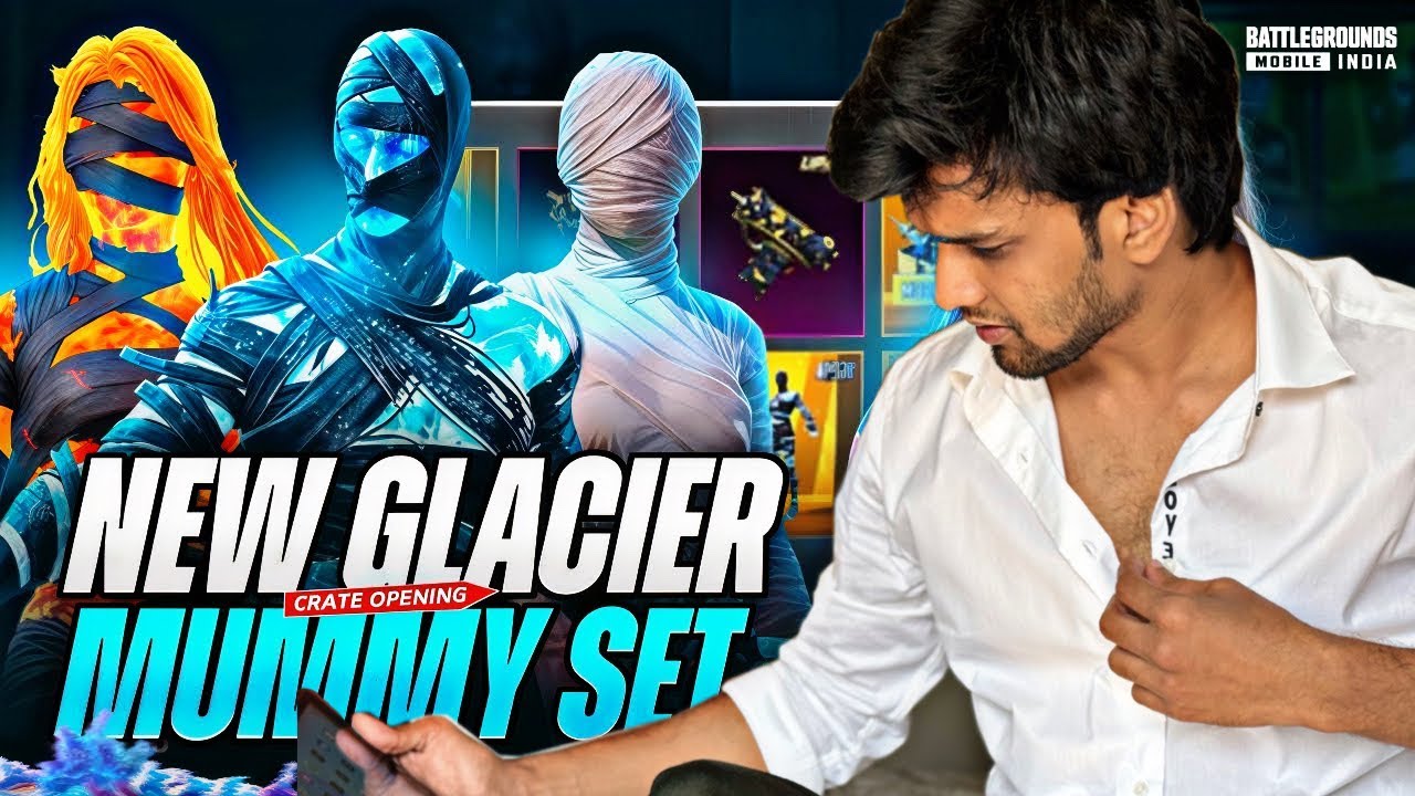 🔥MUMMY SET CRATE OPENING l 5000 UC GLACIER MUMMY SUIT CRATE OPENING l #bgmi #mummyset #ozyt
