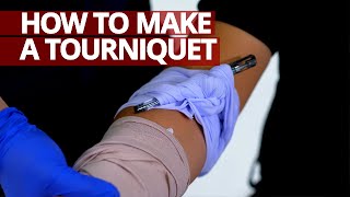 How to Make a Tourniquet to Stop Bleeding #FirstAid #Lifesaver