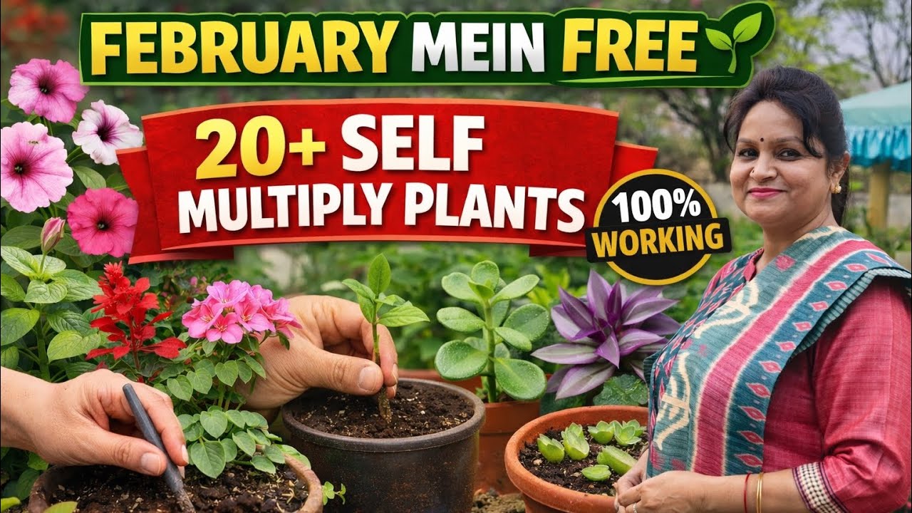February Month Mein Cutting Se Multiply Hone Wale 20+ Plants | Free Nursery at Home