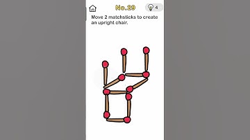 🧠 Brain out | Level 29 |  move 2 matchstick to create an upright chair.? | #brainout #gaming #video