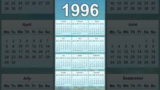 1996 Calendar